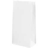 Sacs en papier Creativ company, h: 22,5 cm, dim. 6,5x11 cm, 50 gr, blanc, 100 pièces 1 boîte