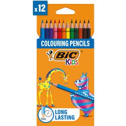 Bic crayons de couleur ecolutions évolution résine synthétique recyclée assorti 12 pièces