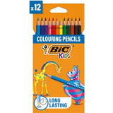 Bic crayons de couleur ecolutions évolution résine synthétique recyclée assorti 12 pièces