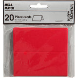 Cartes de visite d'entreprise Creativ, format 9x4 cm, 220 g, rouge, 20 pièces, 1 boîte