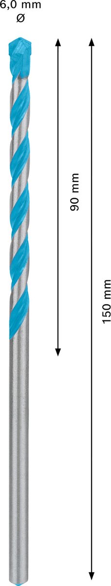 Perceuse multiconstruction Bosch expert cyl-9 6 x 90 x 150 mm - 26089...