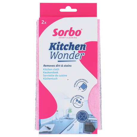 Sorbo torchon miracle microfibre 32x38cm lot de 2 pièces