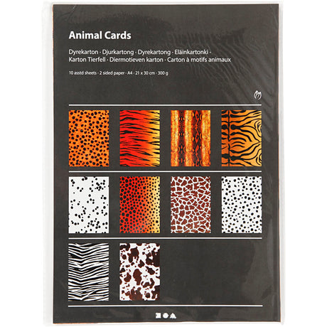 Entreprise créative https: www.cchobby.nl motifs animaux-karton-a4-sheet-210x297-mm-300-gr-10-div-vellen-1-doos