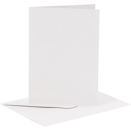 Cartes et enveloppes d'entreprise Creativ, format carte 10,5x15 cm, format enveloppe 11,5x16,5 cm, 110+230 gr, blanc, 6 set 1 boîte