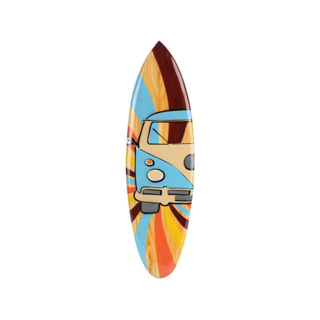 Cosydecor planche de surf bus en bois 50x14x1cm