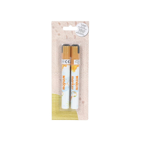 Marqueurs de fenêtre Svenska Living lavables dorés lot de 2