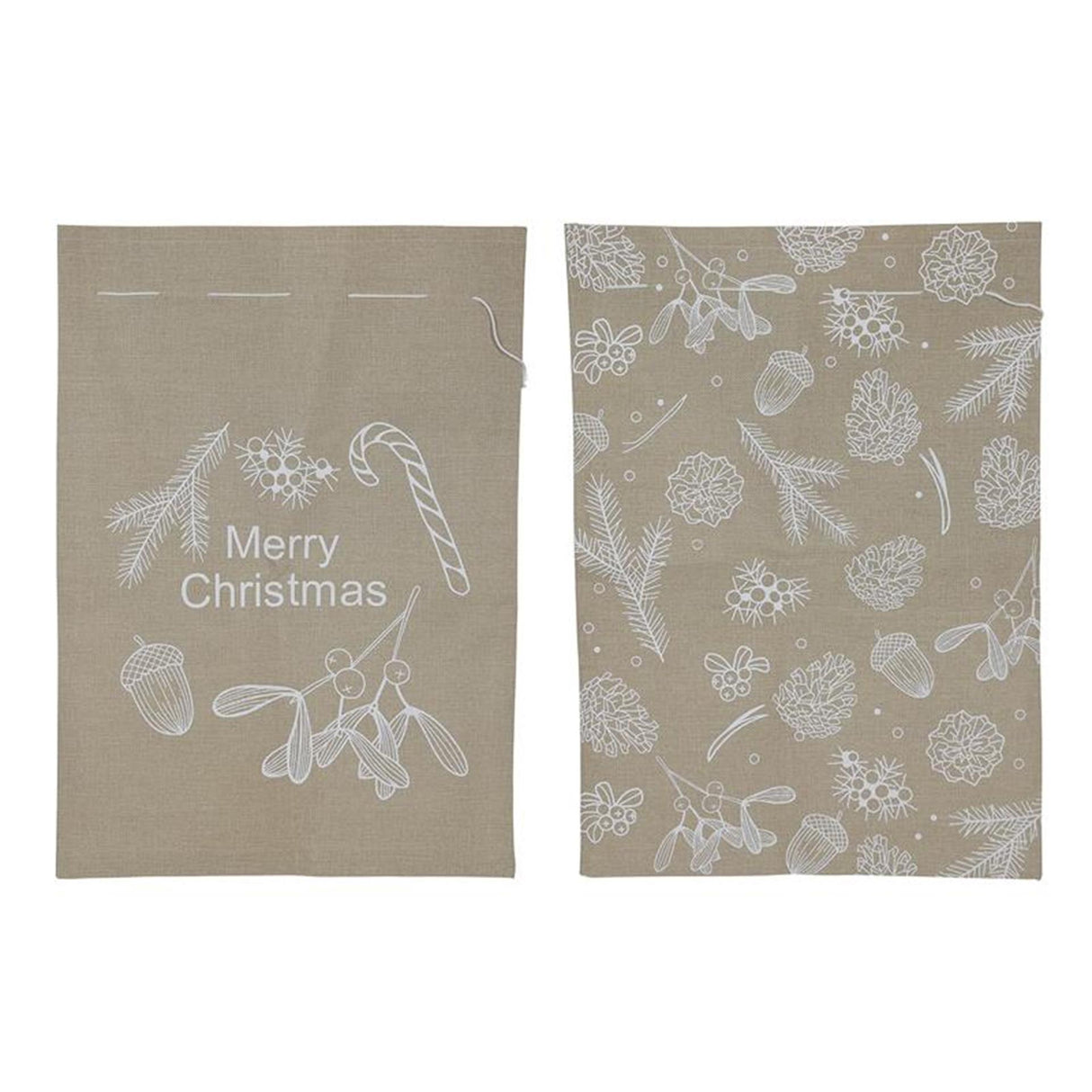 Svenska living sac cadeau Noël aspect jute 50x70cm