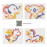 Mosaïque d'insertion Quercetti, 100 épingles