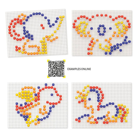 Mosaïque d'insertion Quercetti, 100 épingles