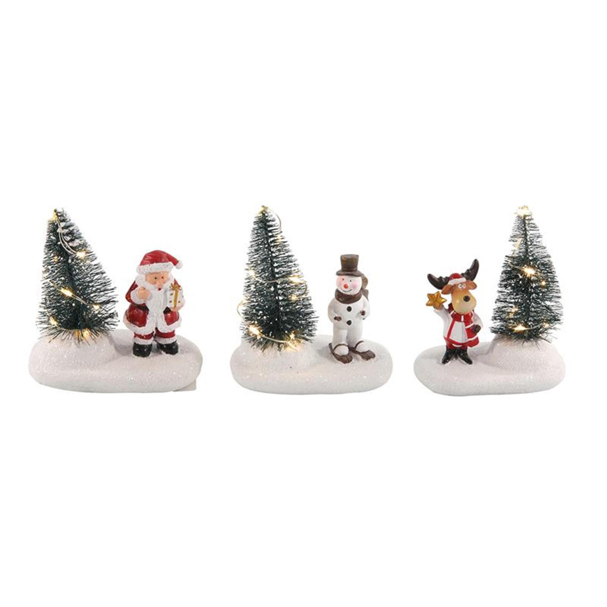 Scène de Noël Sapin de Noël LED 10,5cm 2xLR44