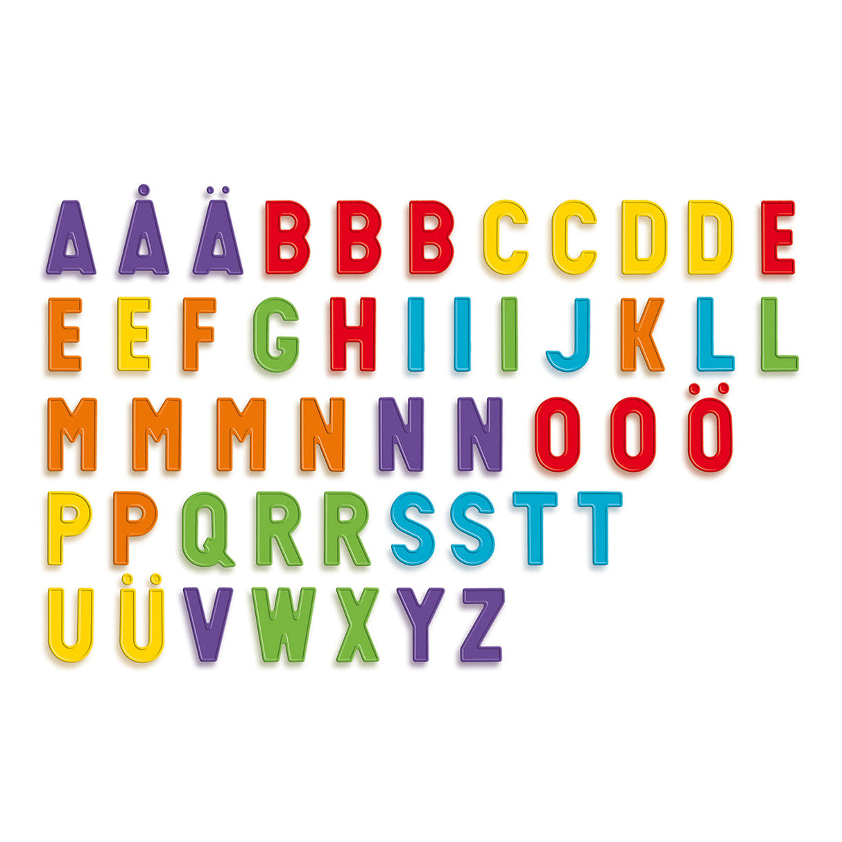 Tableau magnétique Quercetti incl. Aimants ABC lettres majuscules, 53 pcs.