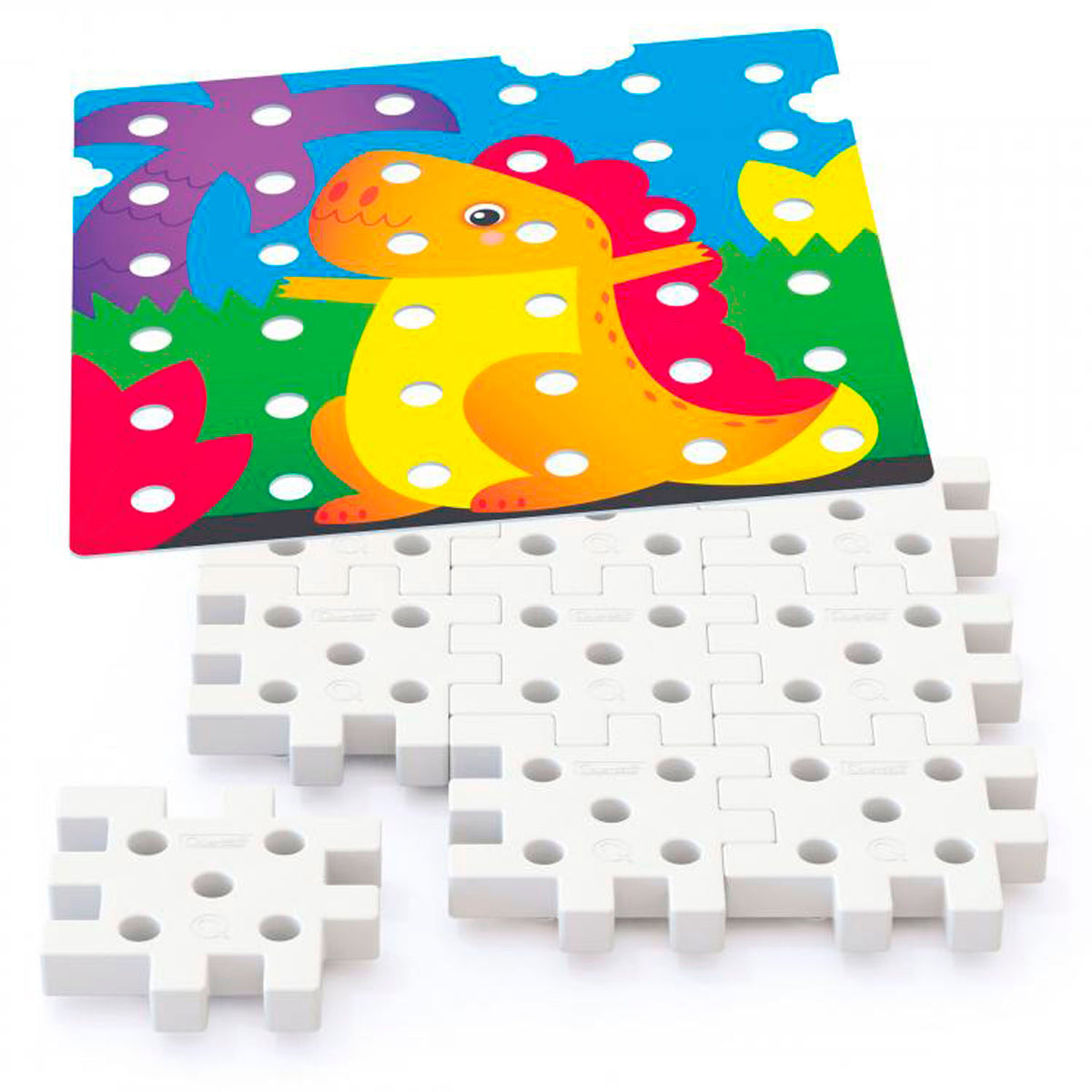 Quercetti jeu d'empilage jumbo peggy junior carton 45 pièces