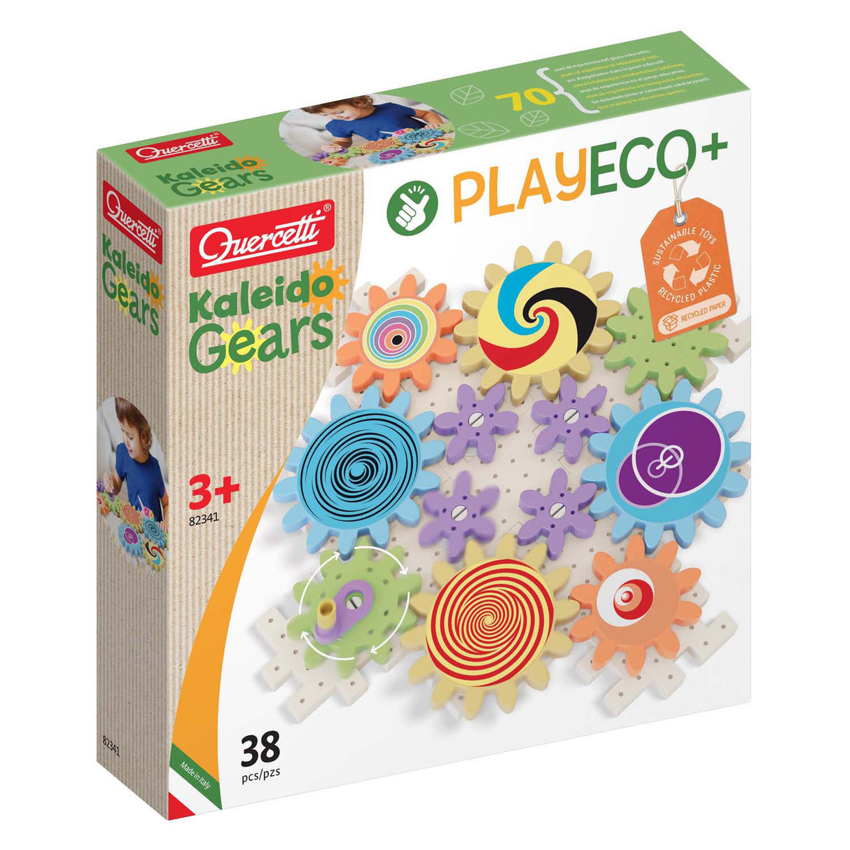 Quercetti Kaleido Gears Play Gear Set, 38dlg.