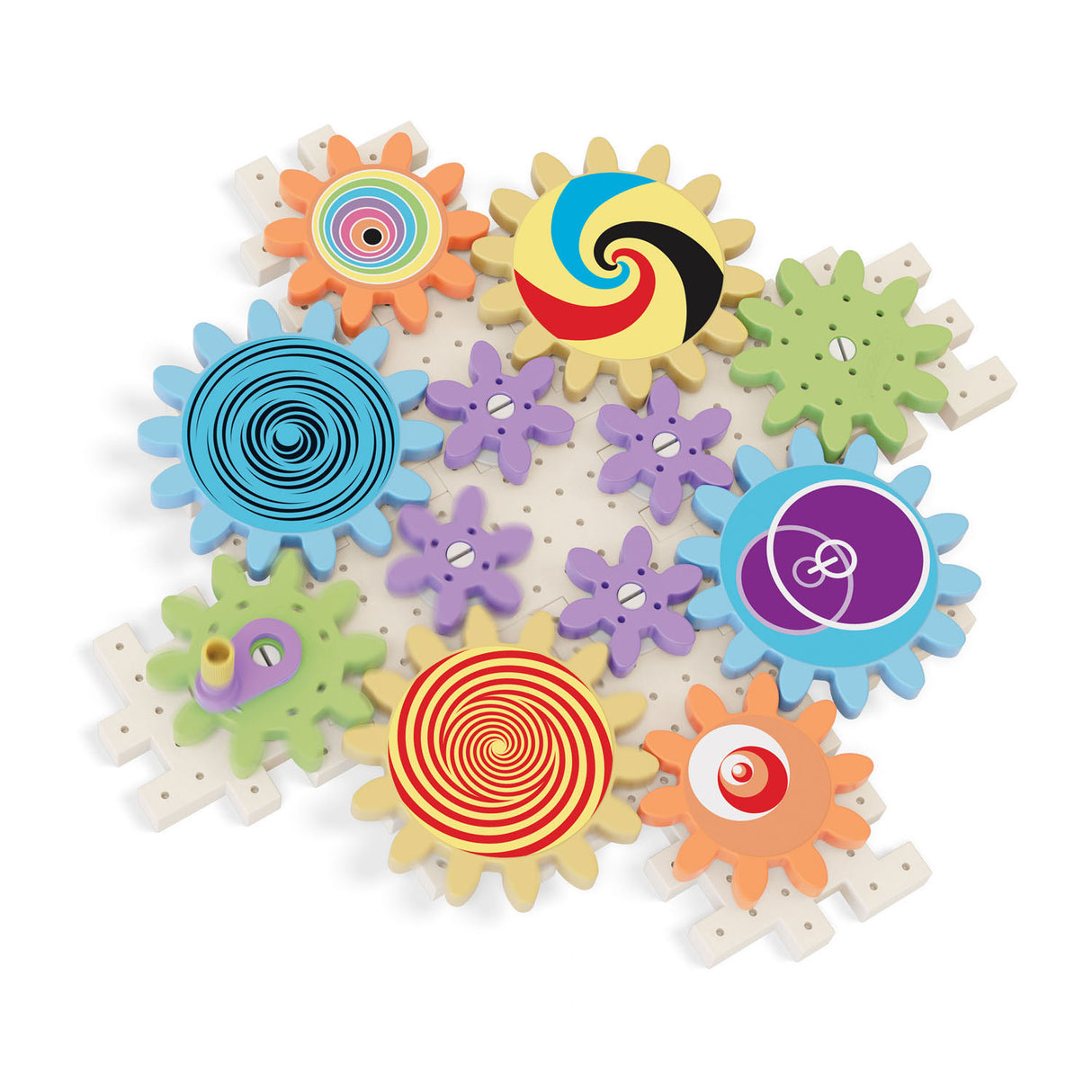 Quercetti Kaleido Gears Play Eco Gear Set, 38dlg.