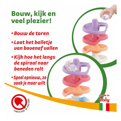 Quercetti tour à billes en spirale + son 10 pièces