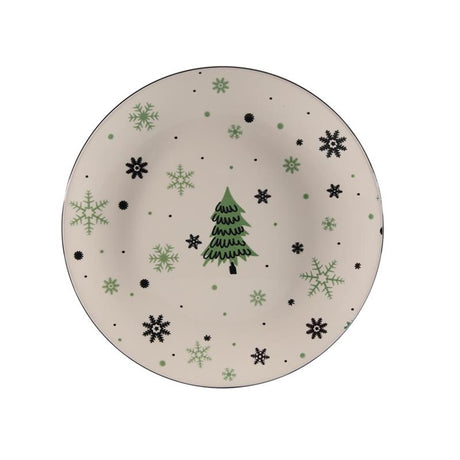 Assiette vivante Svenska en porcelaine avec image d'arbre de Noël Ø26,5 cm