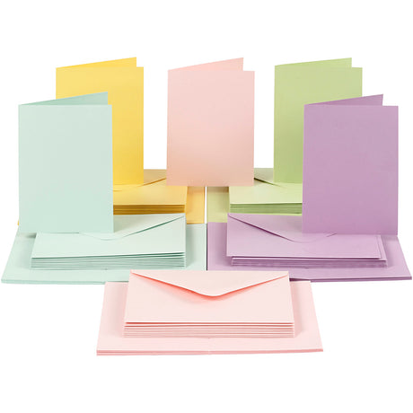 Société Creativ https : www.ccobby.nl cartes-et-enveloppes-size-card-10-5x15-cm-size-envelope-11-5x16-5-cm-110-220-pastelcolours-50-set-1-box