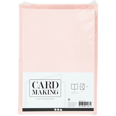 Société Creativ https : www.ccobby.nl cartes-et-enveloppes-size-card-10-5x15-cm-size-envelope-11-5x16-5-cm-110-220-pastelcolours-50-set-1-box