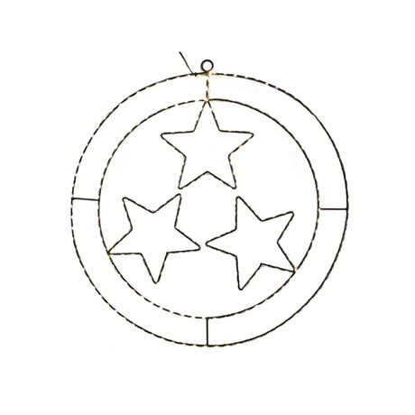 Svenska living led pendentif de Noël anneau étoiles noir 50cm