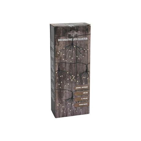 Svenska living décoration cluster éclairage 6x25led 2,5m ip44 avec prise