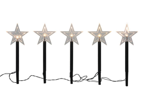 Svenska Living Kit de prises de jardin 5 pièces étoile LED + minuterie
