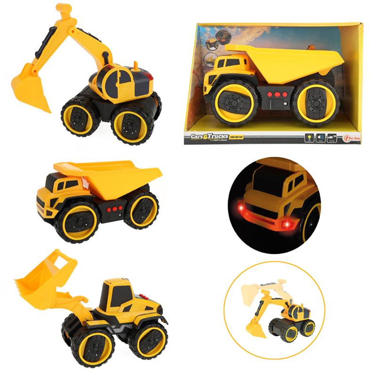Toi-toys toi toys véhicule de construction 22cm friction
