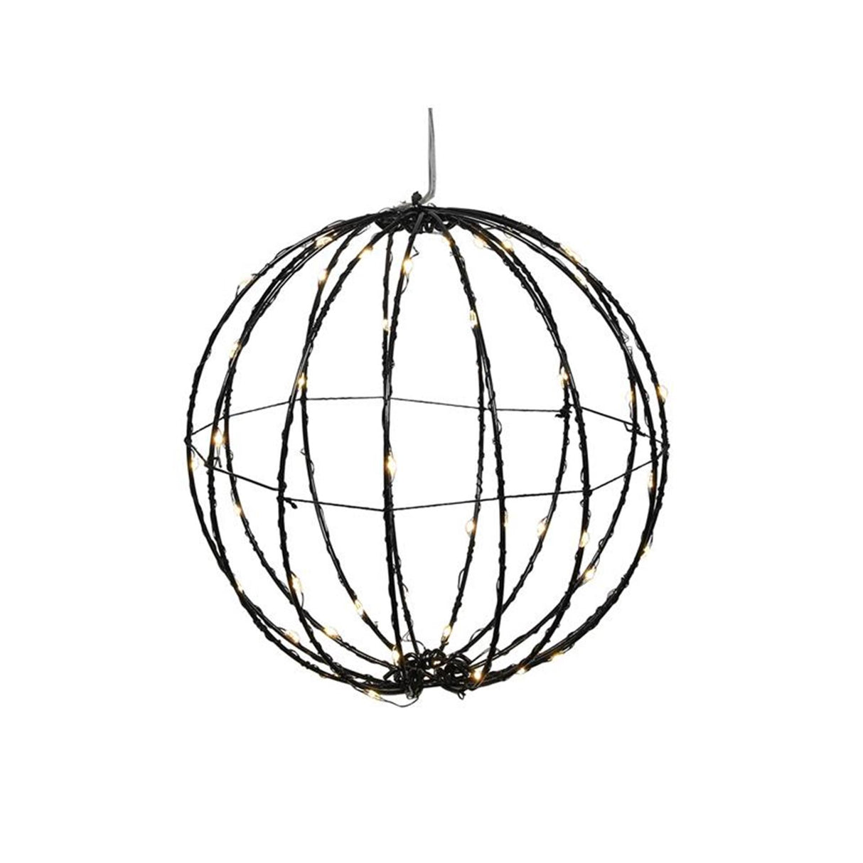 Svenska living ball noir 20cm 50LED minuterie sur batterie
