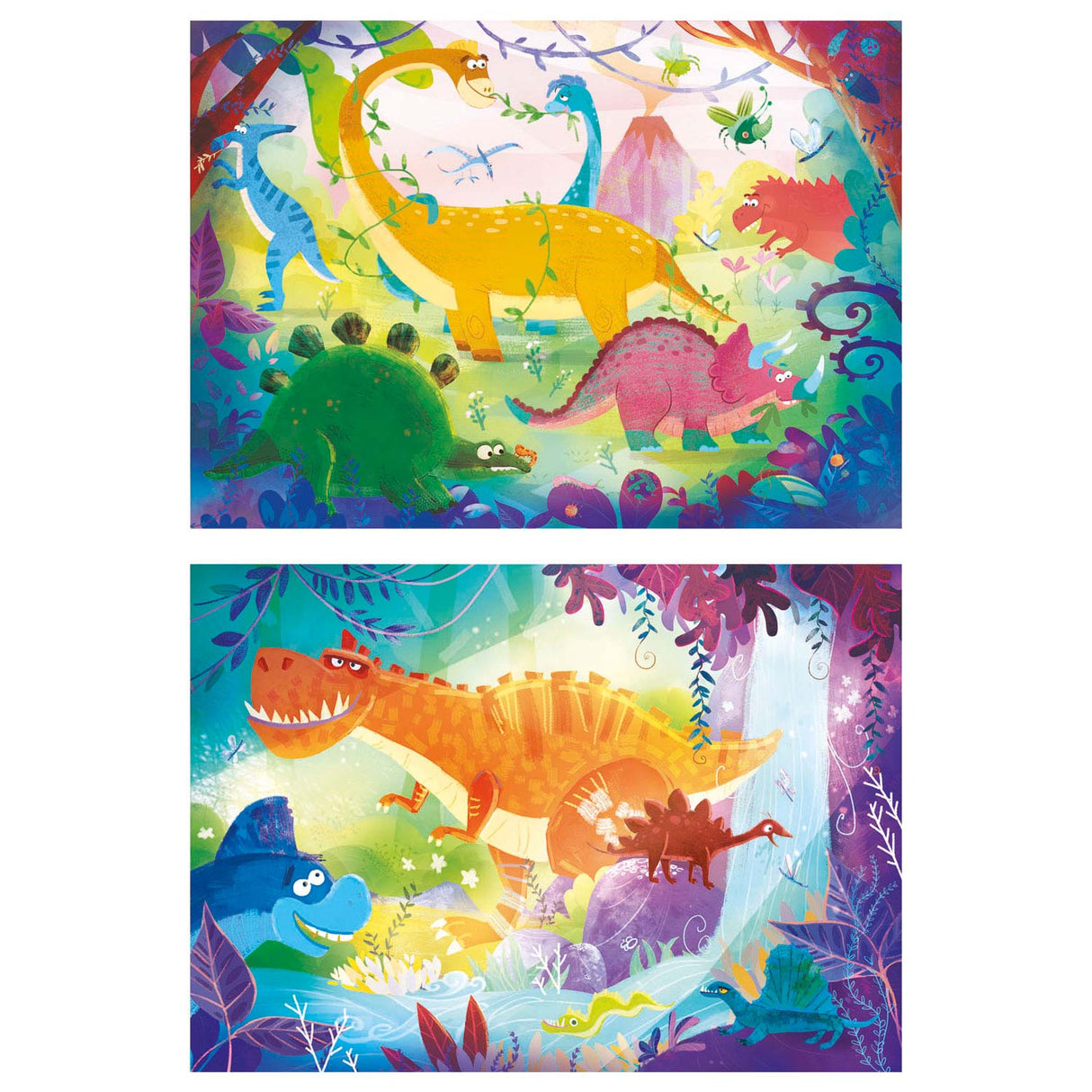 Clementoni Puzzle Funny Dinos, 2x20st.