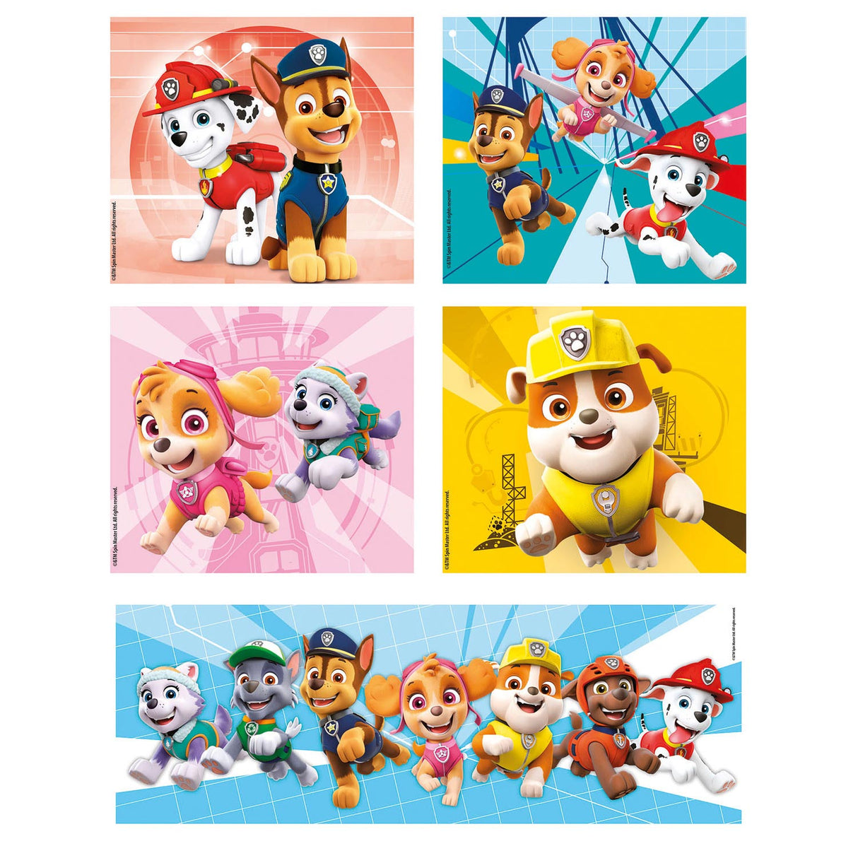 Clementoni puzzels paw patrol, 10in1