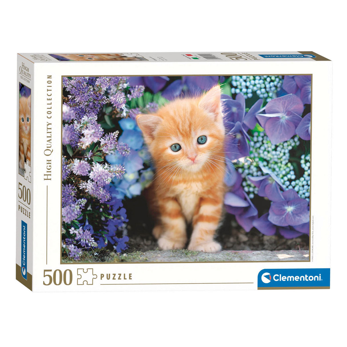 Clementoni Puzzle Cat med blomster, 500 ..