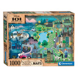 Clementoni World Map Puzzle 101 Dalmatians, 1000st.