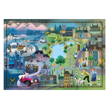 Clementoni World Map Puzzle 101 Dalmatians, 1000st.