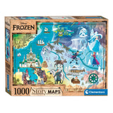 Clementoni Map World Puzzle Frozen, 1000st.