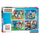 Clementoni Puzzles Sonic, 4in1