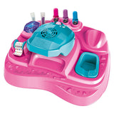 Clementoni crazy chic - studio de manucure pour enfants - vernis à ongles enfant avec autocollants, paillettes et sèche-ongles - à partir de 6 ans