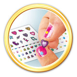 Clementoni crazy chic - studio de manucure pour enfants - vernis à ongles enfant avec autocollants, paillettes et sèche-ongles - à partir de 6 ans