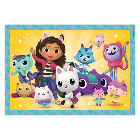 Clementoni puzzle super couleur maison de poupée maxi gabby, 24 pcs.