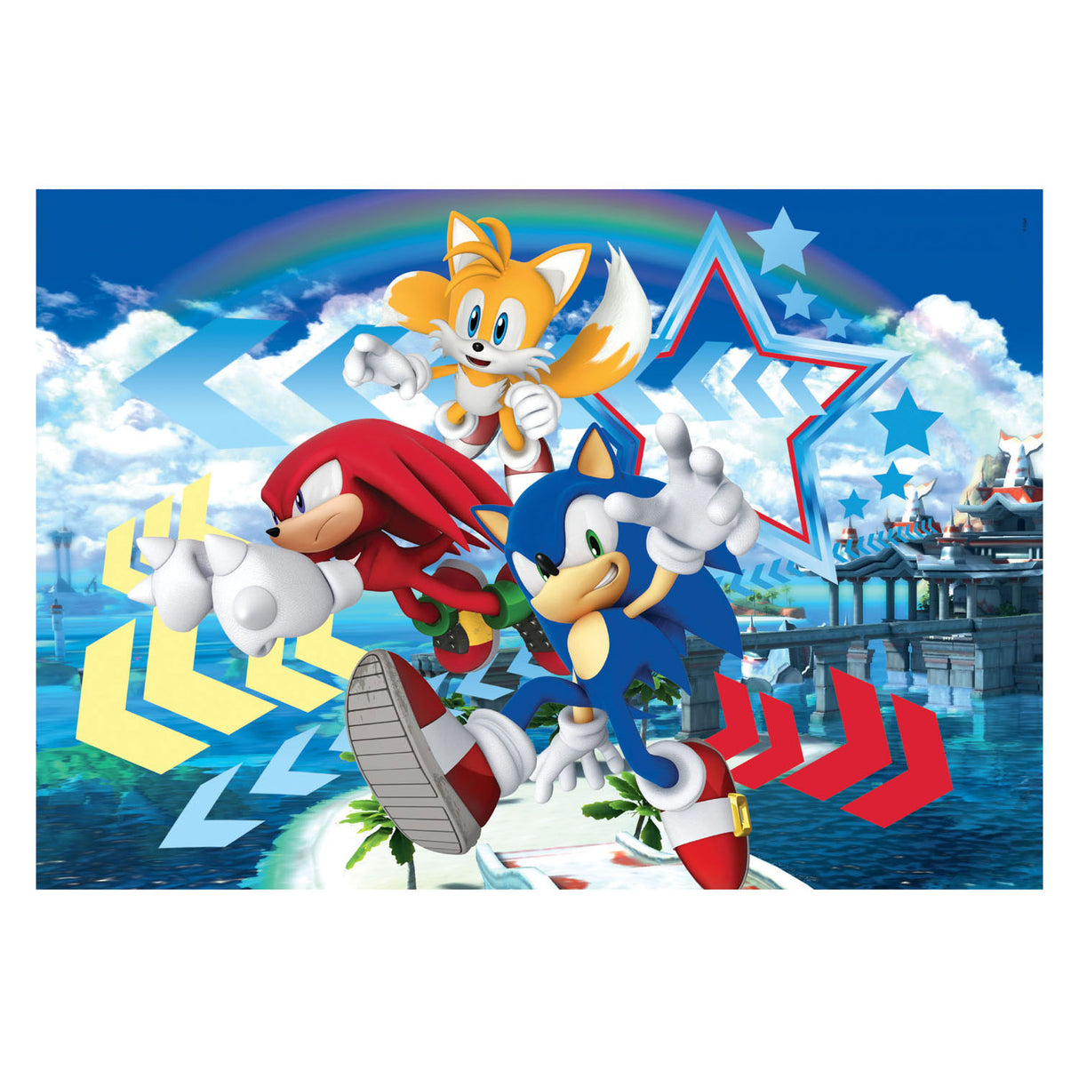 Clementoni puzzle super sonic, 104 pièces.
