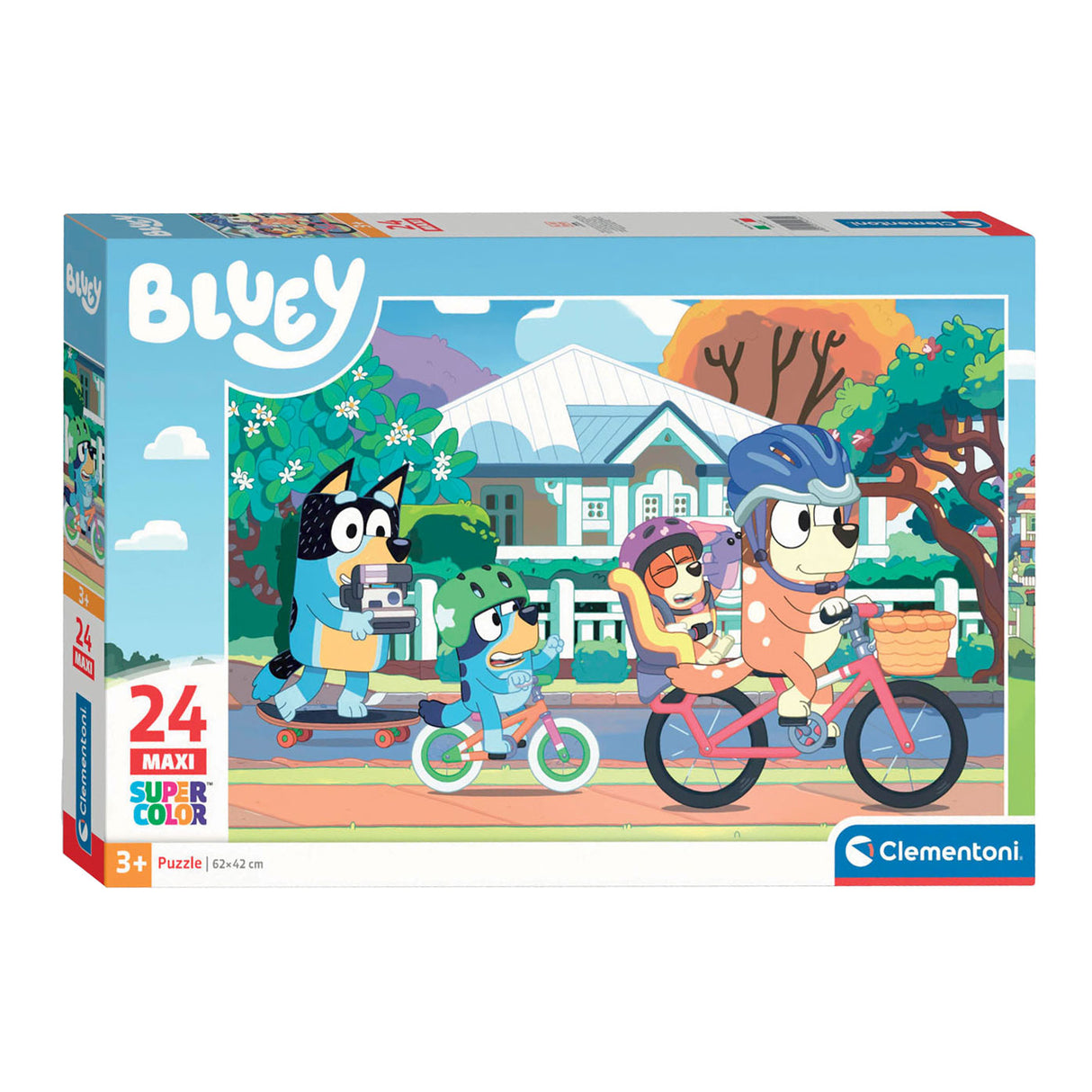 Clementoni Jigsaw Puzzle Super Color Bluey Bikes, 24 ..