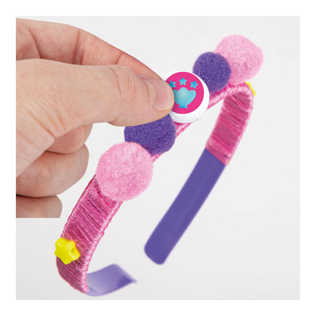 Clementoni - accessoires pour cheveux pour enfants - maison de poupée Gabby - set créatif - décorez vos propres accessoires pour cheveux - à partir de 4 ans