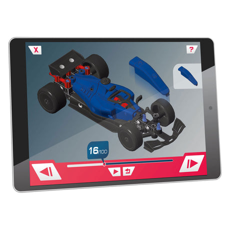 Clementoni Science et Spel - Mécanique voiture de course ou ensemble de construction Kart 2in1