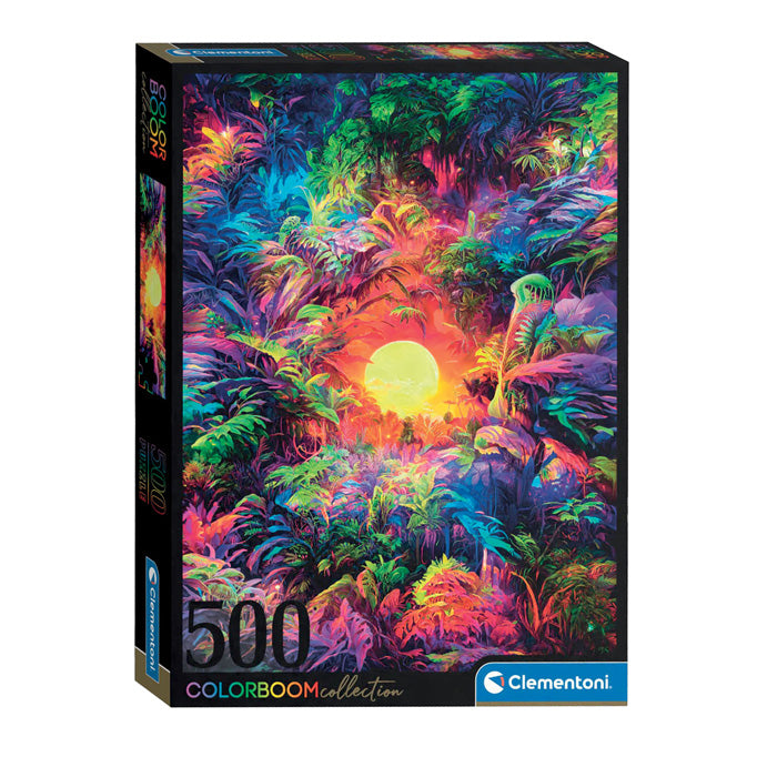 Clementoni legpuzzel psyschedelic sunrise colorboom, 500st.