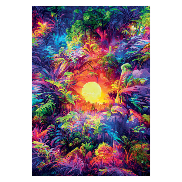 Clementoni legpuzzel psyschedelic sunrise colorboom, 500st.