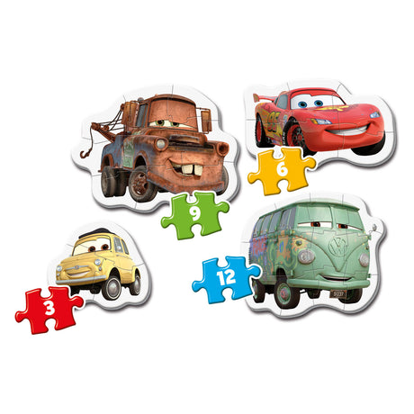 Clementoni puzzle 3-6-9-12 mes premiers puzzles voitures