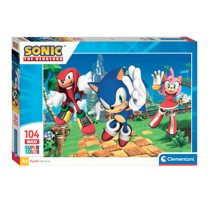 Clementoni jigsaw puzzle Super Color Maxi Sonic, 104st.