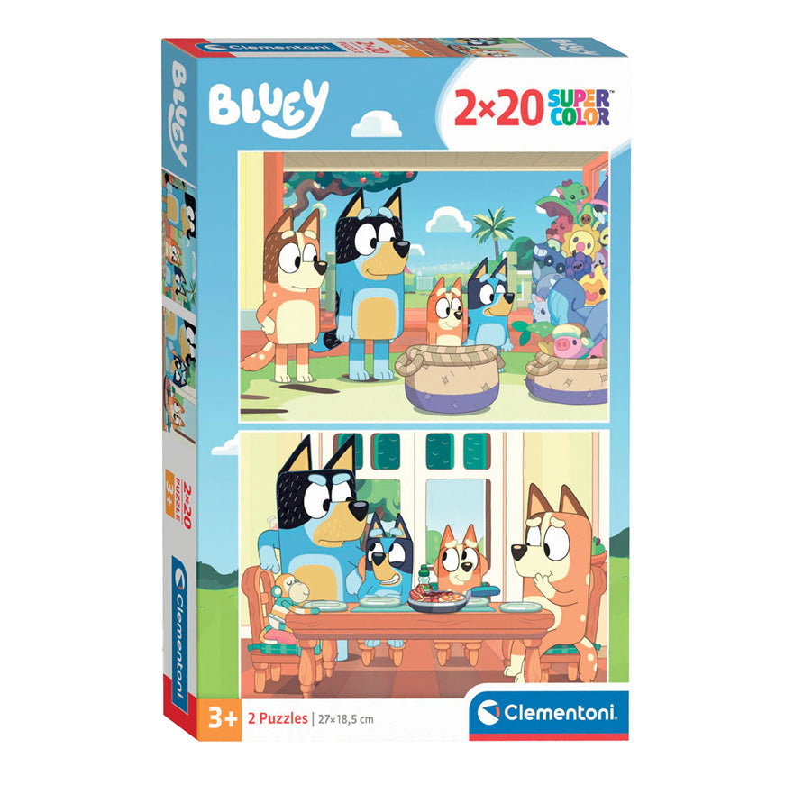 Clementoni Jigsaw Puzzle Super Color Bluey, 2x20st.