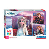 Disney Legpuzzel Super Color Vierkant Frozen, 3x48st.