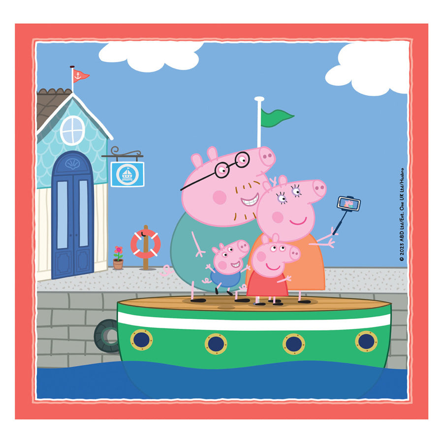 Clementoni legpuzzel super color vierkant peppa pig, 3x48st.