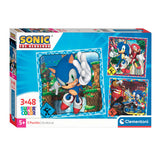 Clementoni Jigsaw Puzzle Super Color Square Sonic, 3x48st.