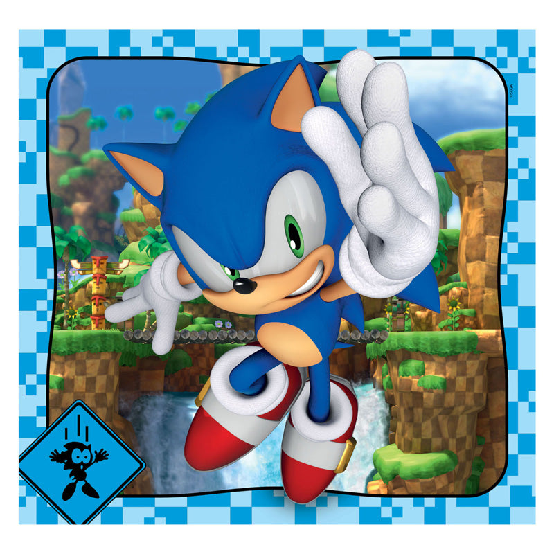 Clementoni - puzzle - 3x48 pièces - Sonic the Hedgehog - puzzle pour enfants - à partir de 5 ans